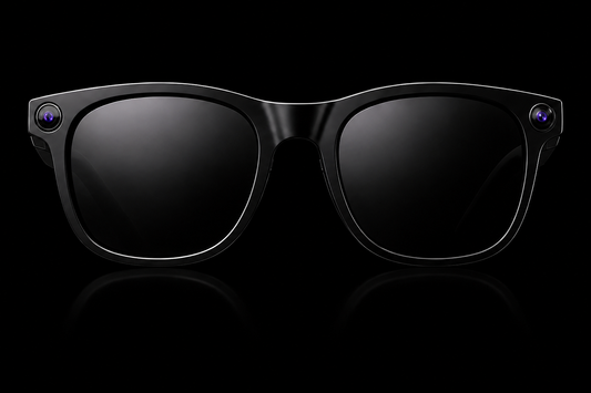 4K Smart Glasses with HD Camera, Bluetooth Calling, AI Voice Control, WiFi & Interchangeable Lenses